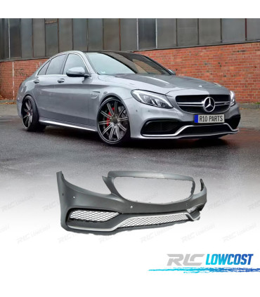 PARAURTI ANTERIORE MERCEDES C W205 14-18 LOOK AMG C63 ARGENTO PDC