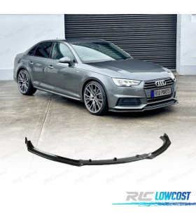 SPOILER ANTERIORE AUDI A4 B9 SEDAN AVANT 15-19 NERO LUCIDO IN ABS