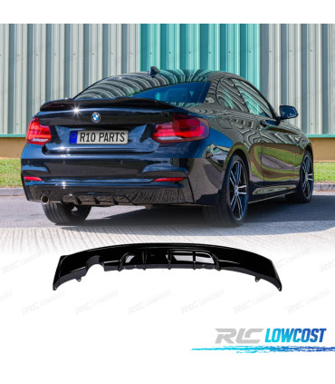 DIFFUSORE BMW F22 13-15 LOOK M PERFORMANCE NERO LUCIDO