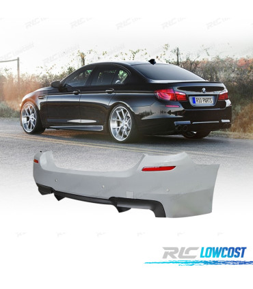 PARAURTI POSTERIORE BMW F10 10-17 LOOK M5 PDC DOPPIA USCITA