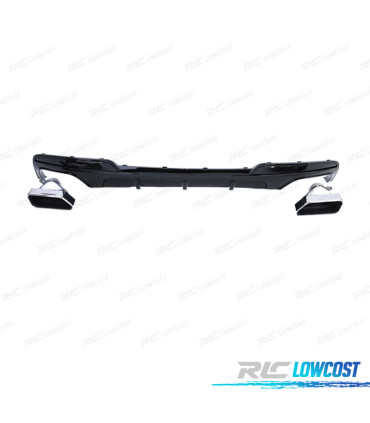 DIFFUSORE BMW F10 F11 10-17 LOOK M PERFOMANCE NERO LUCIDO + TERMINALI DI SCARICO