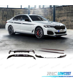 KIT SPOILER PER BMW G30 G31 17-19 LOOK M PERFORMANCE NERO LUCIDO