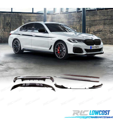 KIT SPOILER PER BMW G30 G31 17-19 LOOK M PERFORMANCE NERO LUCIDO