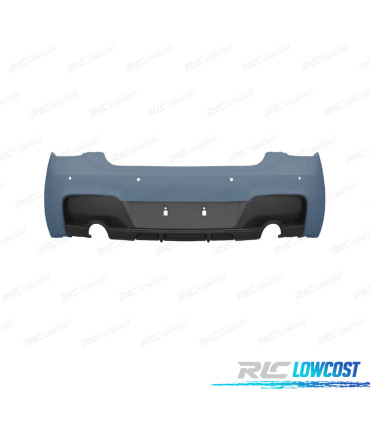 PARAURTI POSTERIORE PER BMW F20 F21 11-15 LOOK M PERFORMANCE PDC DOPPIA USCITA