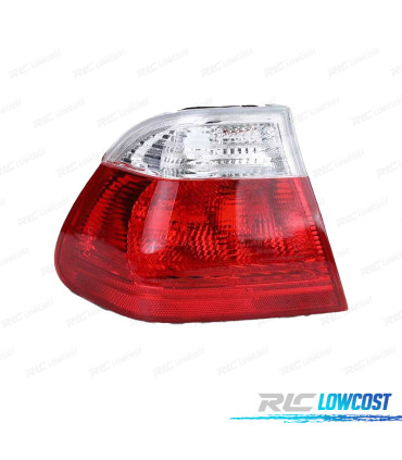 FANALE SINISTRO ESTERNO BMW E46 4P 98-01 BIANCO ROSSO