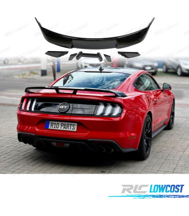 SPOILER ALETTONE FORD MUSTANG 15-19 LOOK GT500 NERO LUCIDO
