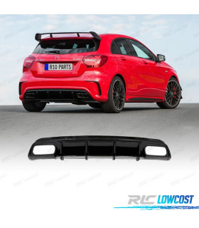 DIFFUSORE MERCEDES CLASSE A W176 AMG 12-18 LOOK A45 NERO LUCIDO