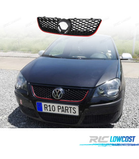GRIGLIA VOLKSWAGEN VW POLO 05-09 LOOK GTI NERO ROSSO