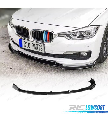 SPOILER LABBRO ANTERIORE PER BMW F30 F31 11-18 SEDAN TOURING NERO LUCIDO