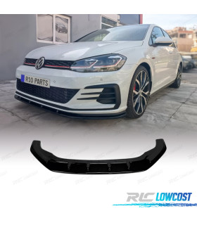 SPOILER LIP VOLKSWAGEN VW GOLF 7.5 GTI R 17-20 LOOK CS NERO LUCIDO