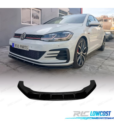 SPOILER LIP VOLKSWAGEN VW GOLF 7.5 GTI R 17-20 LOOK CS NERO LUCIDO