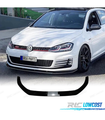 SPOILER LIP VOLKSWAGEN VW GOLF 7.5 17-20 LOOK GTI NERO LUCIDO