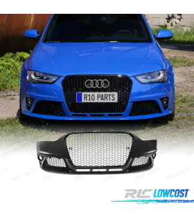 PARAURTI ANTERIORE AUDI A4 B8.5 11-15 PDC SRA LOOK RS GRIGLIA NERA FENDINEBBIA