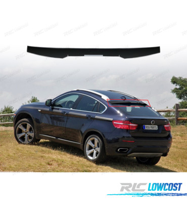 SPOILER ALETTONE TETTO BMW X6 X6M E71 08-14 LOOK M NERO LUCIDO