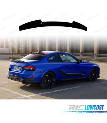 SPOILER ALETTONE TETTO BMW G42 G87 22- LOOK M2 NERO LUCIDO