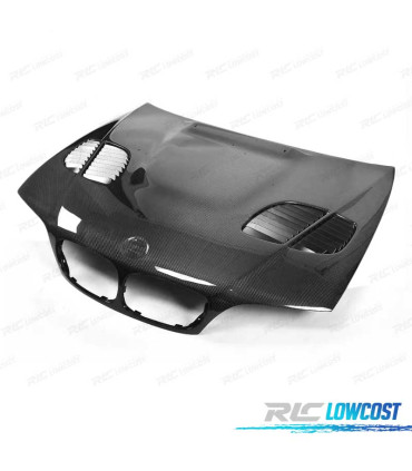 COFANO BMW E46 02-06 LOOK M3 GTR PRESA D'ARIA IN CARBONIO