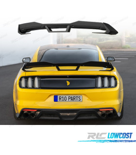 SPOILER ALETTONE FORD MUSTANG 15-23 LOOK DARK HORSE WICKER BILL NERO LUCIDO