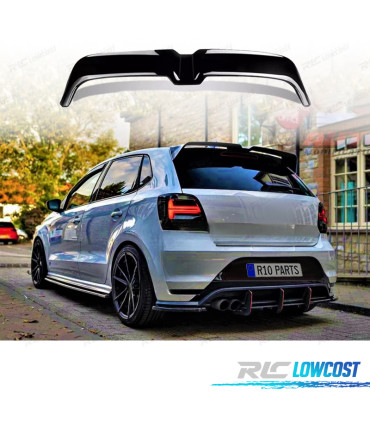 SPOILER ALETTONE VOLKSWAGEN VW POLO MK5 GTI 10-13 LOOK OETTINGER NERO LUCIDO