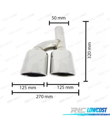 TERMINALI SCARICO MERCEDES CLASSE C W204 07-15 LOOK AMG 50X100