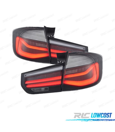 FANALI BMW F31 11-19 FULL LED DINAMICI NERO ROSSO FUMÈ