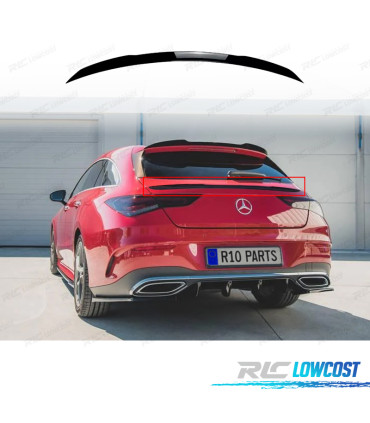 SPOILER ALETTONE MERCEDES CLA X118 19-23 NERO LUCIDO