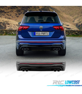 PARAURTI POSTERIORE VOLKSWAGEN TIGUAN 16-24 LOOK R CROMATO