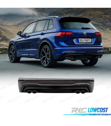 PARAURTI POSTERIORE VOLKSWAGEN VW TIGUAN 16-24 LOOK R NERO