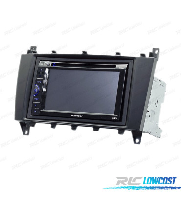 CORNICE NERA RADIO 2-DIN PER MERCEDES CLASSE-C CLASSE-CLC CLASSE-CLK CLASSE-G