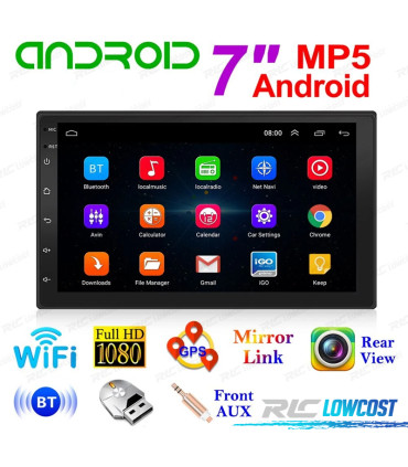 RADIO 9" GPS ANDROID 13 2DIN TOUCH BLUETOOTH USB SD