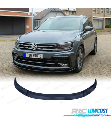 SPOILER LABBRO ANTERIORE VOLKSWAGEN VW TIGUAN 16-20 LOOK R-LINE NERO LUCIDO