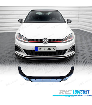SPOILER LIP VOLKSWAGEN VW GOLF 7 7.5 12-20 LOOK CS NERO LUCIDO