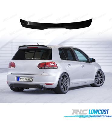 SPOILER ALETTONE VOLKSWAGEN VW GOLF 6 08-12 NERO LUCIDO