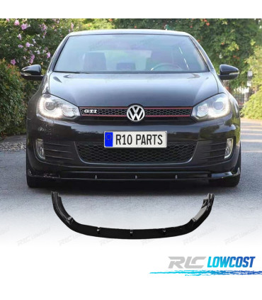 SPOILER LIP VOLKSWAGEN VW GOLF 6 GTI 08-12 NERO LUCIDO