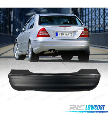 PARAURTI POSTERIORE MERCEDES CLASSE C W203 SEDAN 01-07 LOOK C32 AMG USCITA DOPPIA SINISTRA