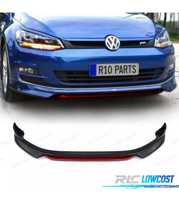 SPOILER LIP ANTERIORE VOLKSWAGEN VW GOLF 7.5 LOOK ABT NERO ROSSO