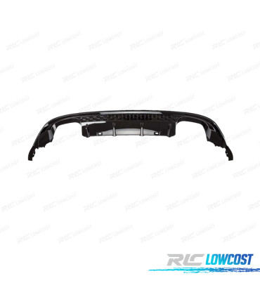 DIFFUSORE VOLKSWAGEN VW GOLF 7 12-17 LOOK R NERO LUCIDO DOPPIO SCARICO