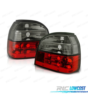 FANALI VOLKSWAGEN VW GOLF 3 91-97 ROSSO / FUMÉ