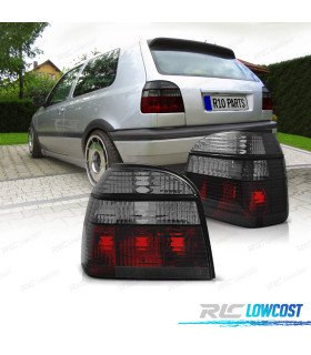 FANALI PER VOLKSWAGEN VW GOLF 3 91-97 ROSSO AFFUMICATO