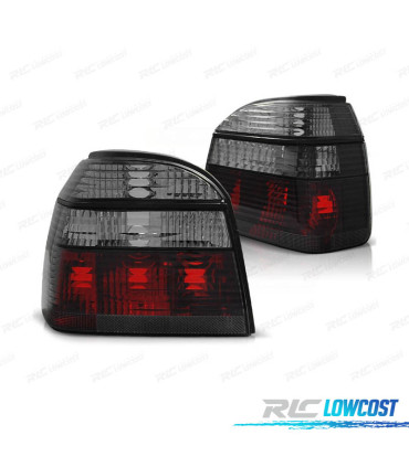 FANALI PER VOLKSWAGEN VW GOLF 3 91-97 ROSSO AFFUMICATO