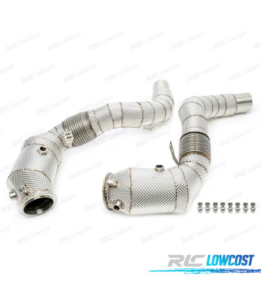 SOPPRESSORE DOWNPIPE BMW F01 F02 F03 12-15 CATALIZZATORE SCHERMO TERMICO
