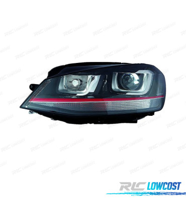 FARO SINISTRO XENON VOLKSWAGEN VW GOLF VII GTI GTD 12-17 FONDO NERO D3S / H7