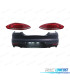 PARAURTI POSTERIORE PORSCHE PANAMERA 09-13 LOOK TURBO 971 + FANALI A LED