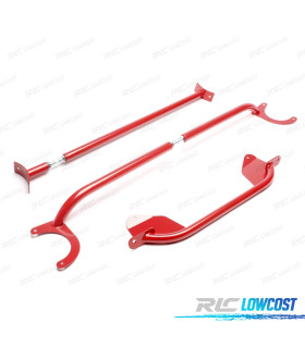 KIT BARRE STABILIZZATRICI REGOLABILI VOLKSWAGEN VW JETTA I 74-93 ROSSO