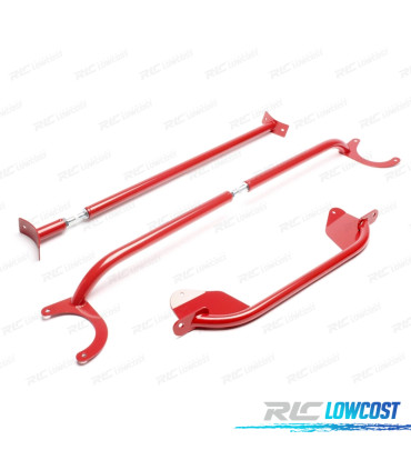 KIT BARRE STABILIZZATRICI REGOLABILI VOLKSWAGEN VW JETTA I 74-93 ROSSO