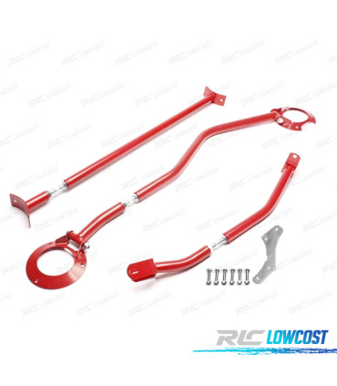 KIT BARRE STABILIZZATRICI REGOLABILI VOLKSWAGEN VW POLO 86C 2F 81-94 ROSSO