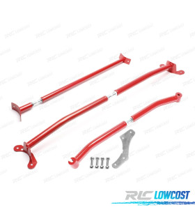 KIT BARRE STABILIZZATRICI REGOLABILI VOLKSWAGEN VW POLO 6N 94-01 ROSSO