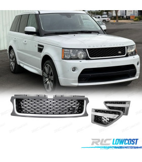 GRIGLIE + PRESE D'ARIA LATERALI RANGE ROVER SPORT 10-13 LOOK AUTOBIOGRAPHY GRIGIO NERO