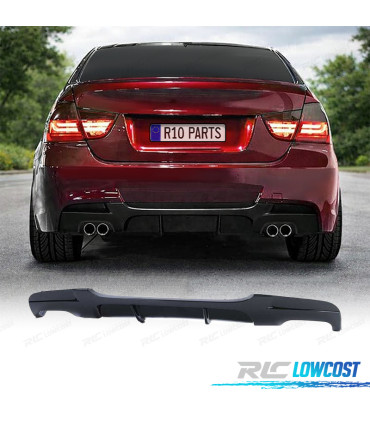 DIFFUSORE BMW E90 E91 LOOK M PERFORMANCE NERO LUCIDO DOPPIA USCITA