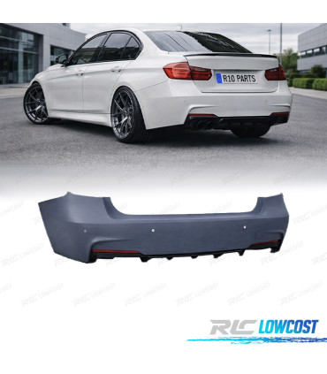 PARAURTI POSTERIORE BMW F30 LOOK M PERFORMANCE PDC DOPPIA USCITA SINISTRA
