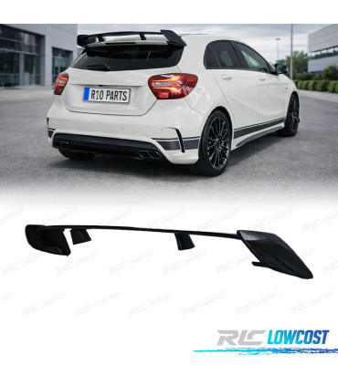 SPOILER ALETTONE MERCEDES CLASSE A W176 LOOK AMG A45 NERO LUCIDO
